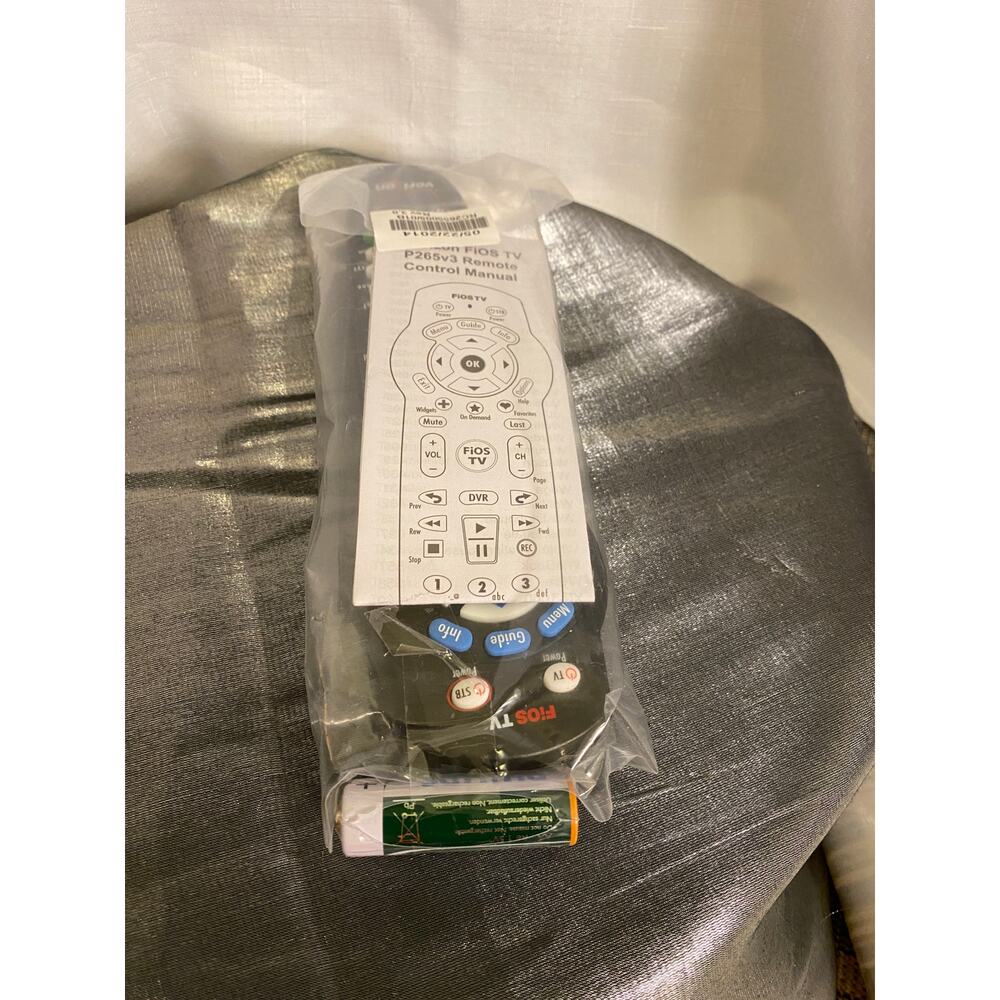 Verizon Fios TV P265v3 RC New in Sealed Bag, with instructions and batteries